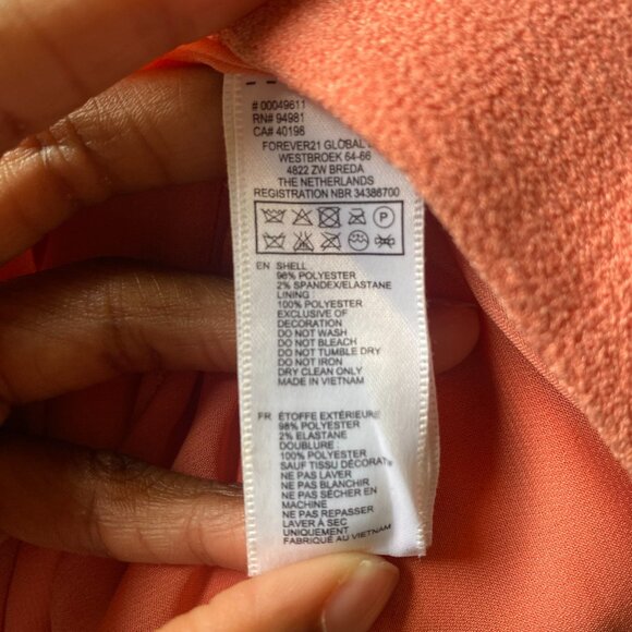 F21 Peach Mini Dress sz Small - Picture 8 of 10